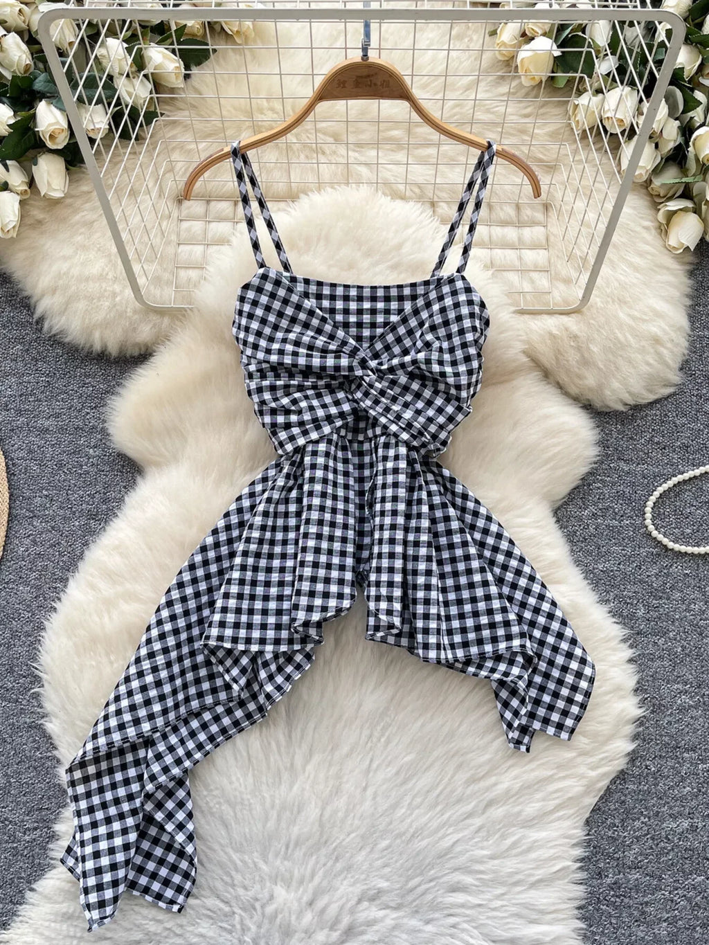 Twisted Font Asymmetrical Cami