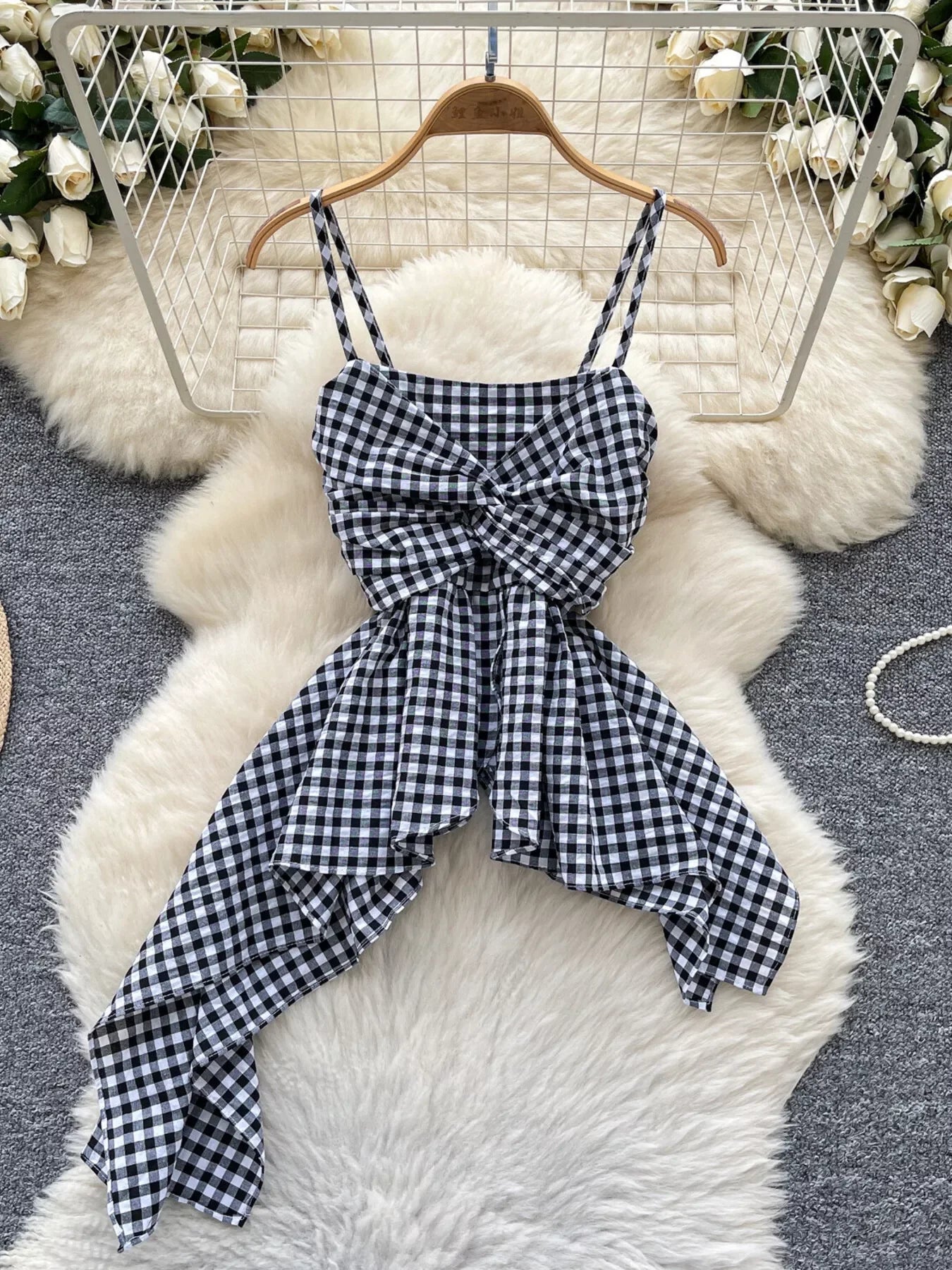 Twisted Font Asymmetrical Cami