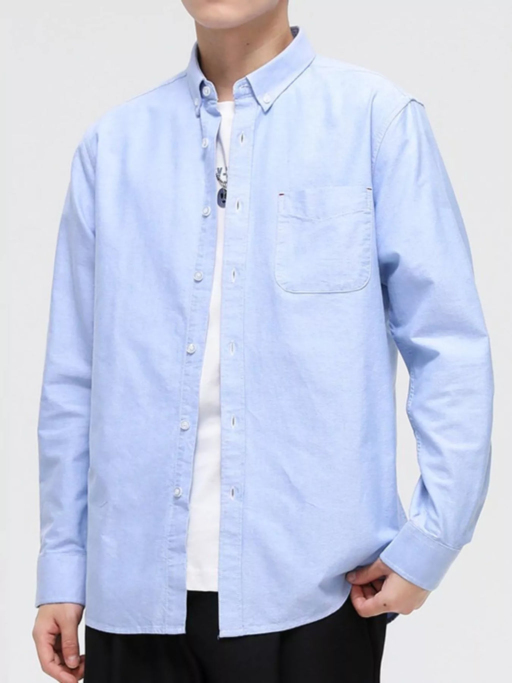 Men's Full Size Button Up Long Sleeve Shirt Plus Size
