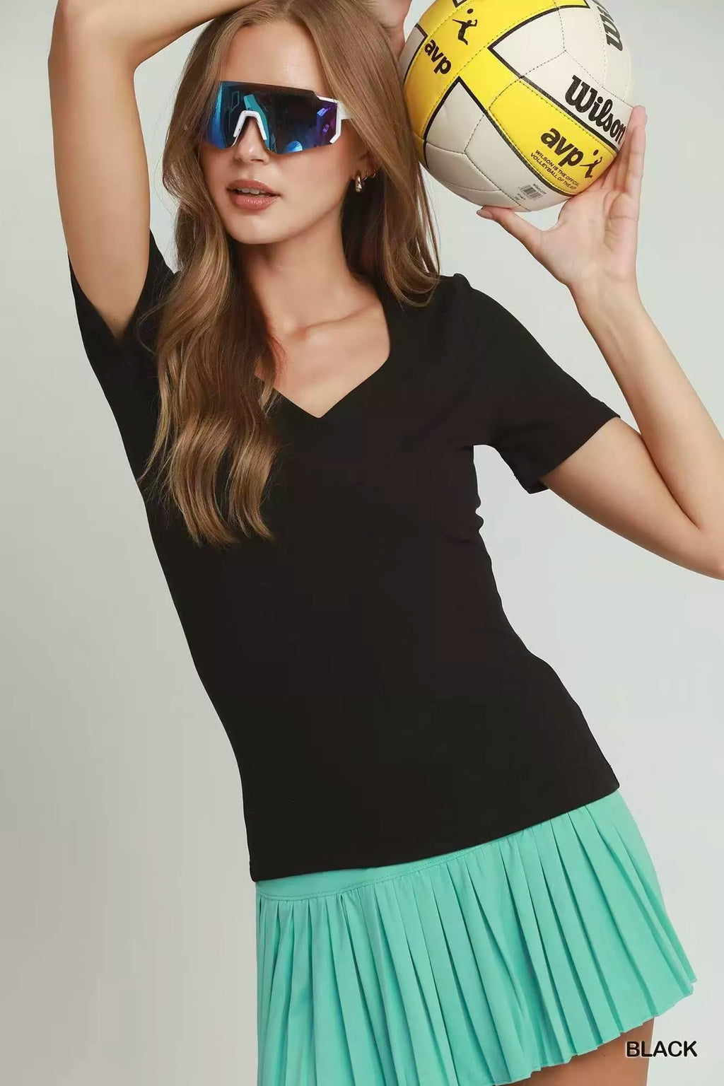 Umgee Sweetheart Neckline Front Double-Lined Top