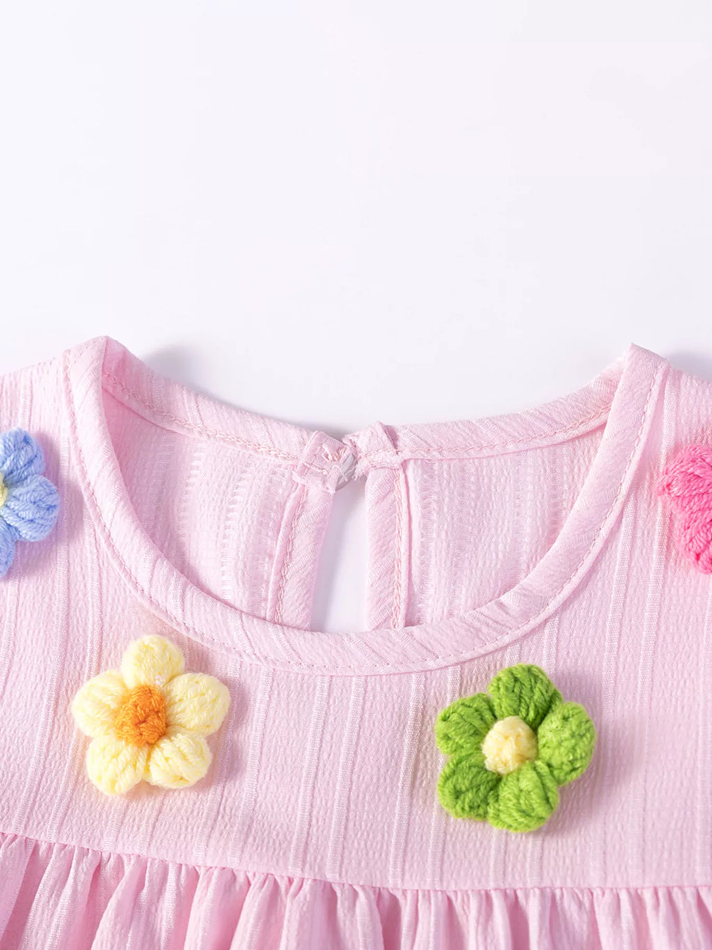 Children's Floral Ruffled Sleeve Dress