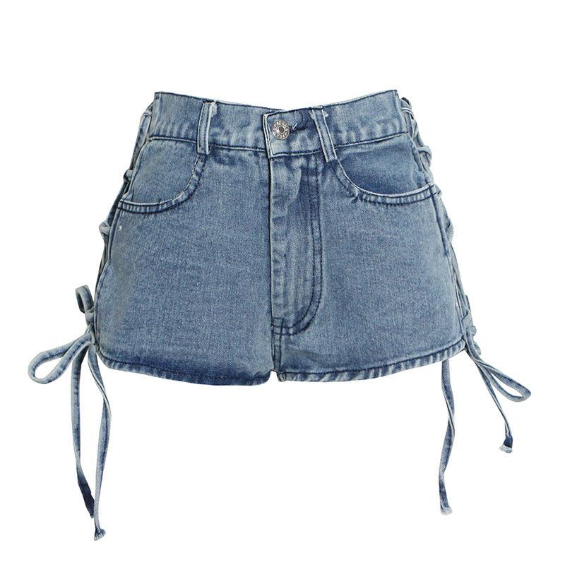 Sexy Western High-Waisted Denim Shorts – Comfortable & Stylish Light Blue Denim Shorts