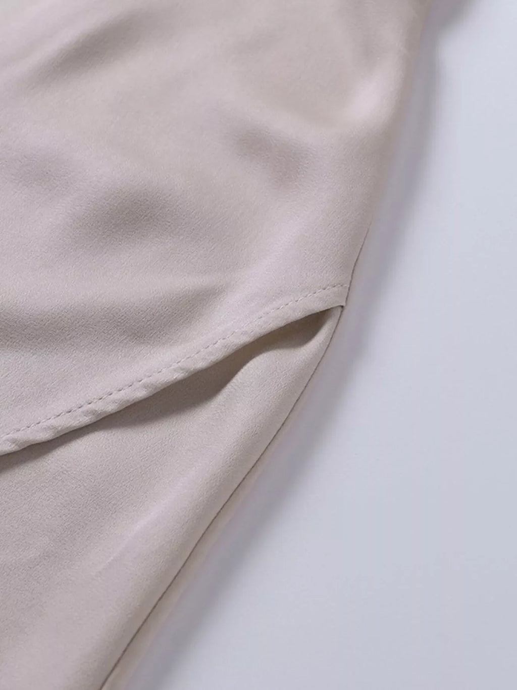 Ruched Slit Spaghetti Strap Dress