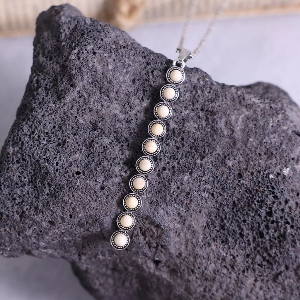 Vintage Style Beaded Bar Necklace