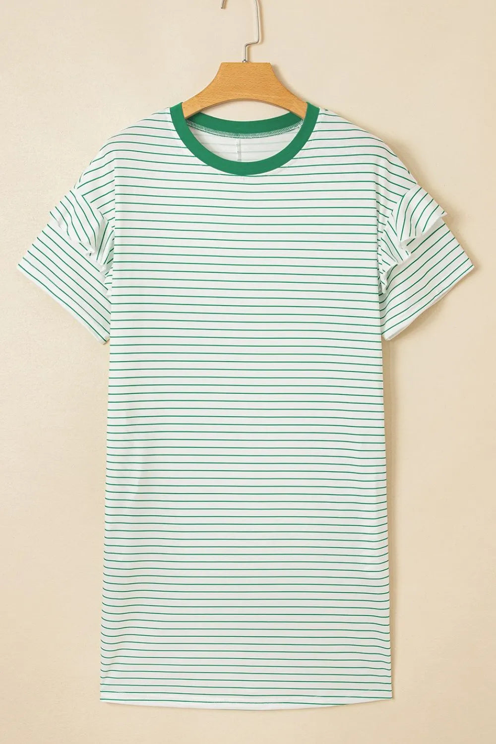 Casual Striped T-Shirt Dress with Pockets