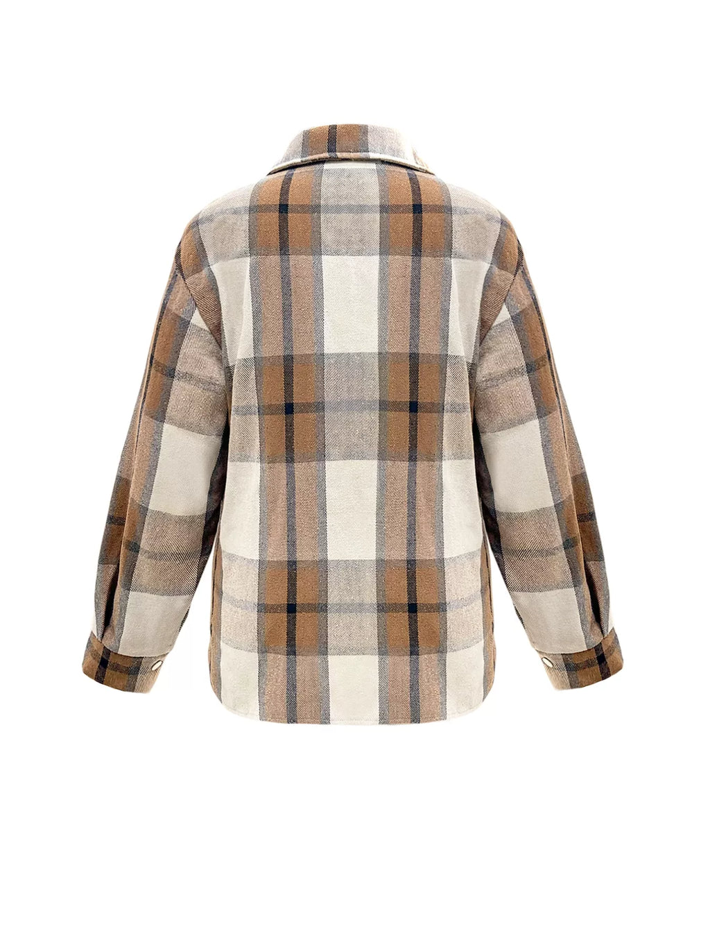Plus Size Casual Plaid Button-Down Shirt