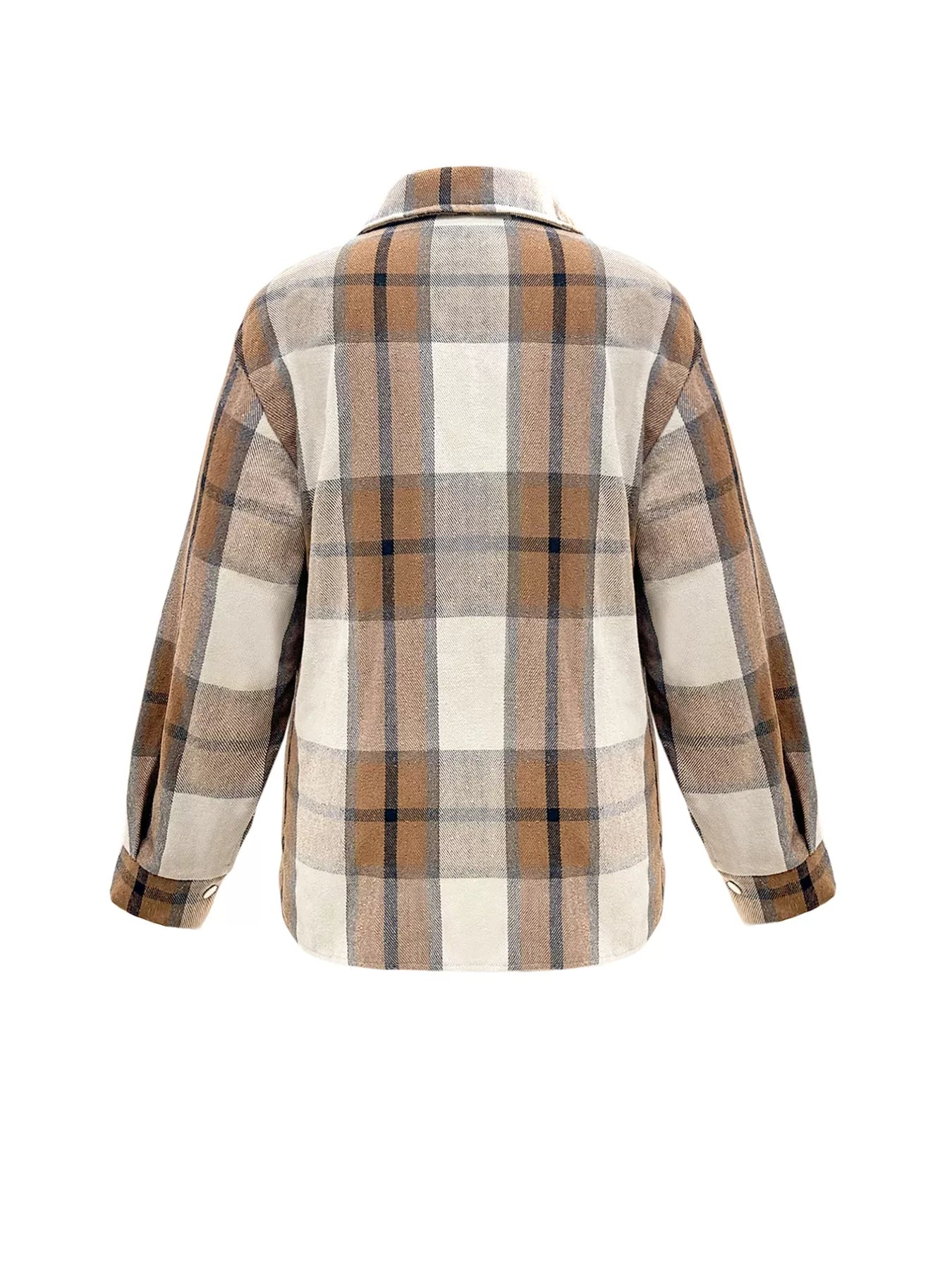 Plus Size Casual Plaid Button-Down Shirt