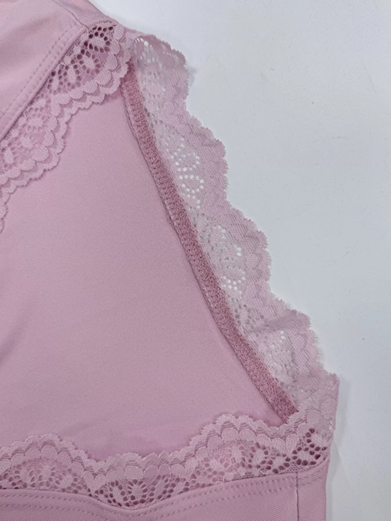 Lace Trim Bell Sleeve Tie Blouse