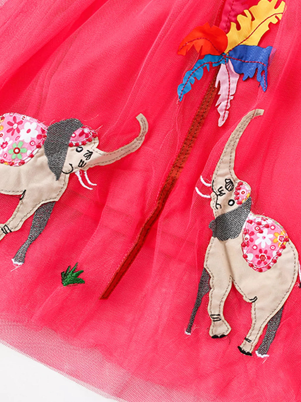 Children's Striped Elephant Tulle Dress