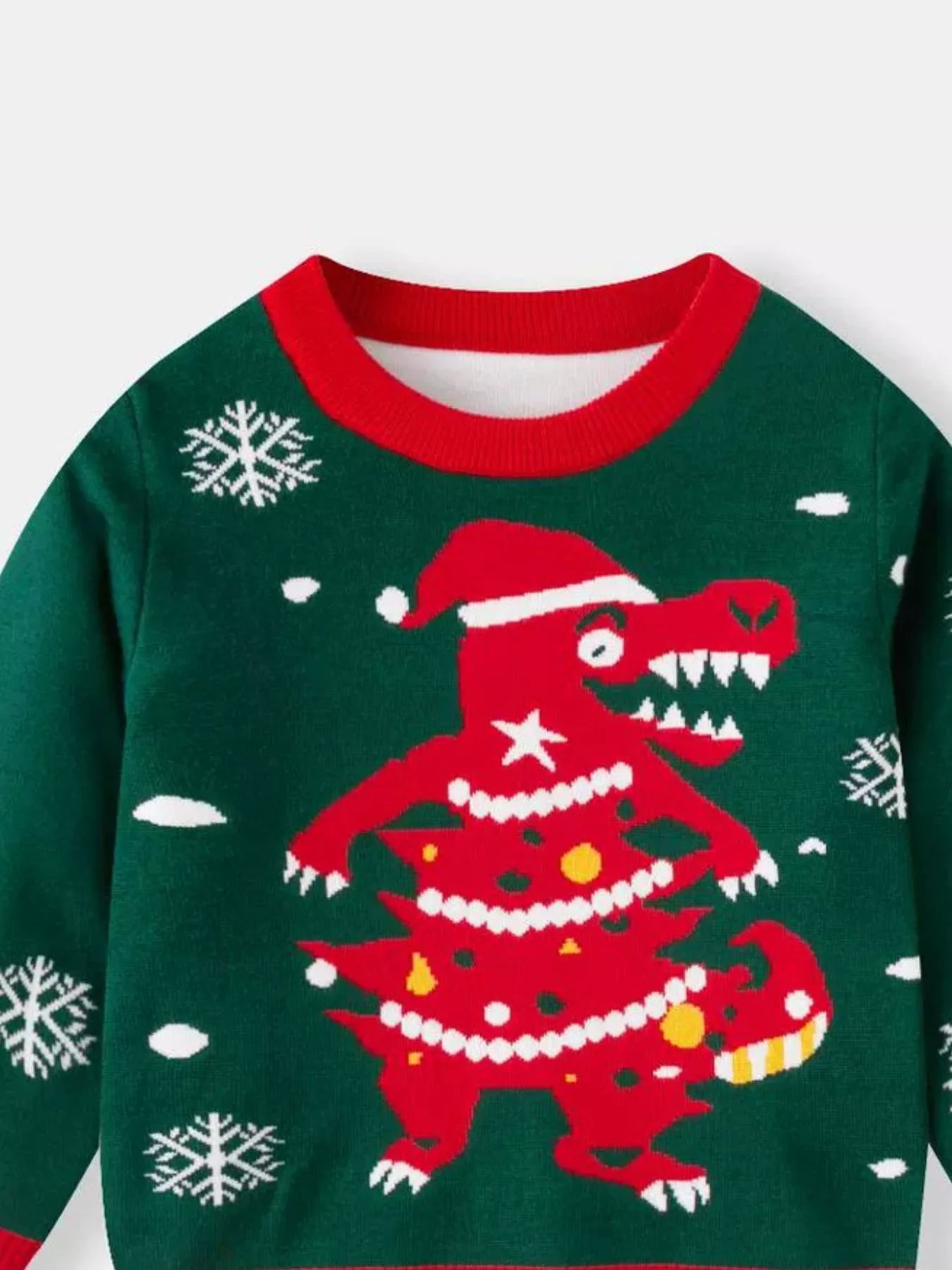 Children's Christmas Tree Round Neck Sweater