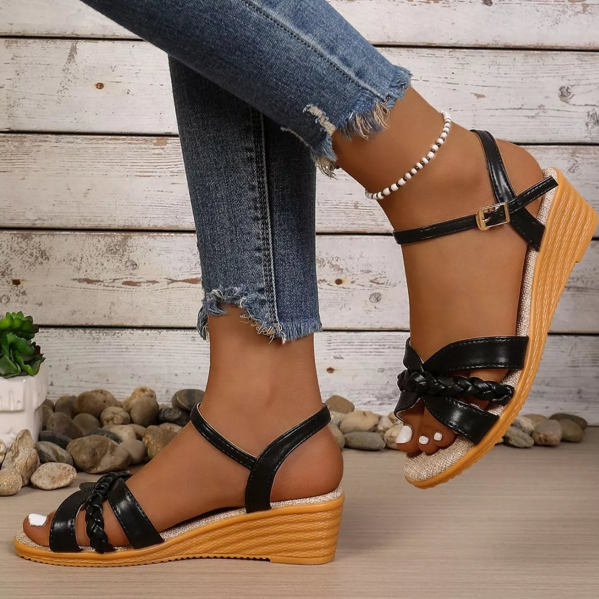 Open Toe Wedge Sandals