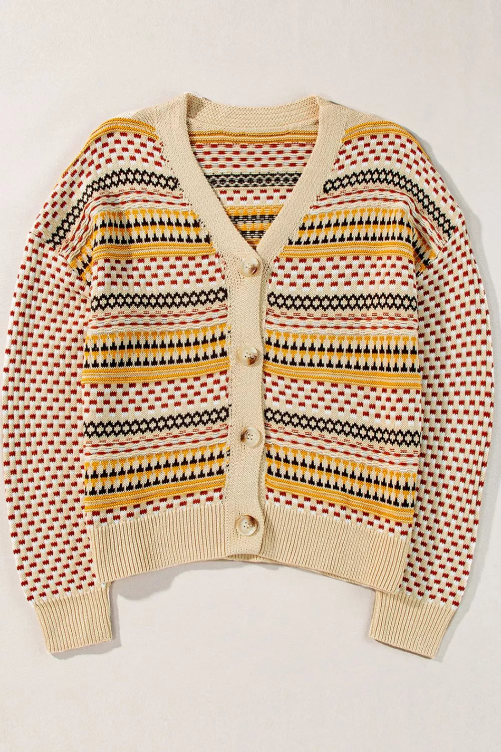 Button Down Long Sleeve Cardigan