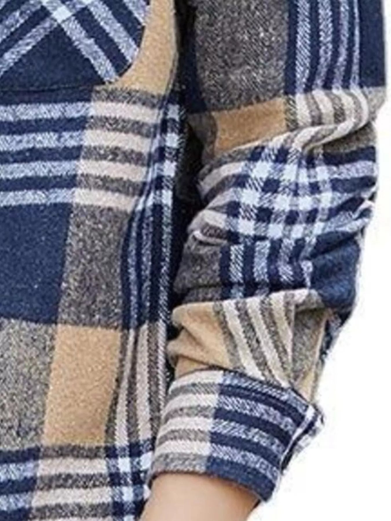 Men's Plus Size Casual Plaid Long Sleeve Shirt