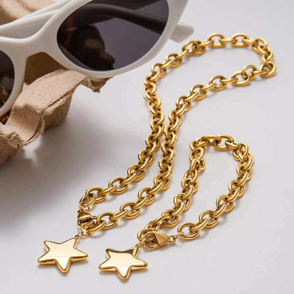 18K Gold-Plated Star Necklace