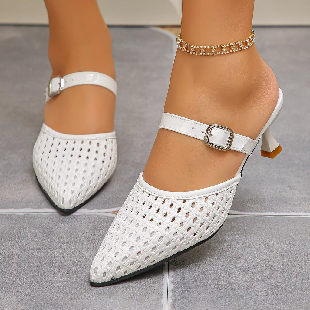 Point Toe Kitten Heels Sandals