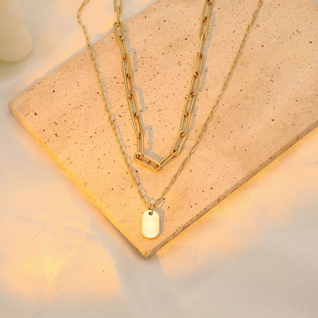 18K Gold-Plated Double Layered Necklace