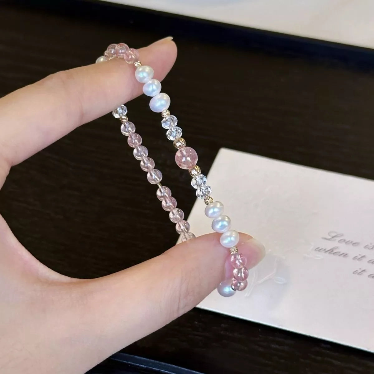 Pearl & Crystal Beaded Bracelet