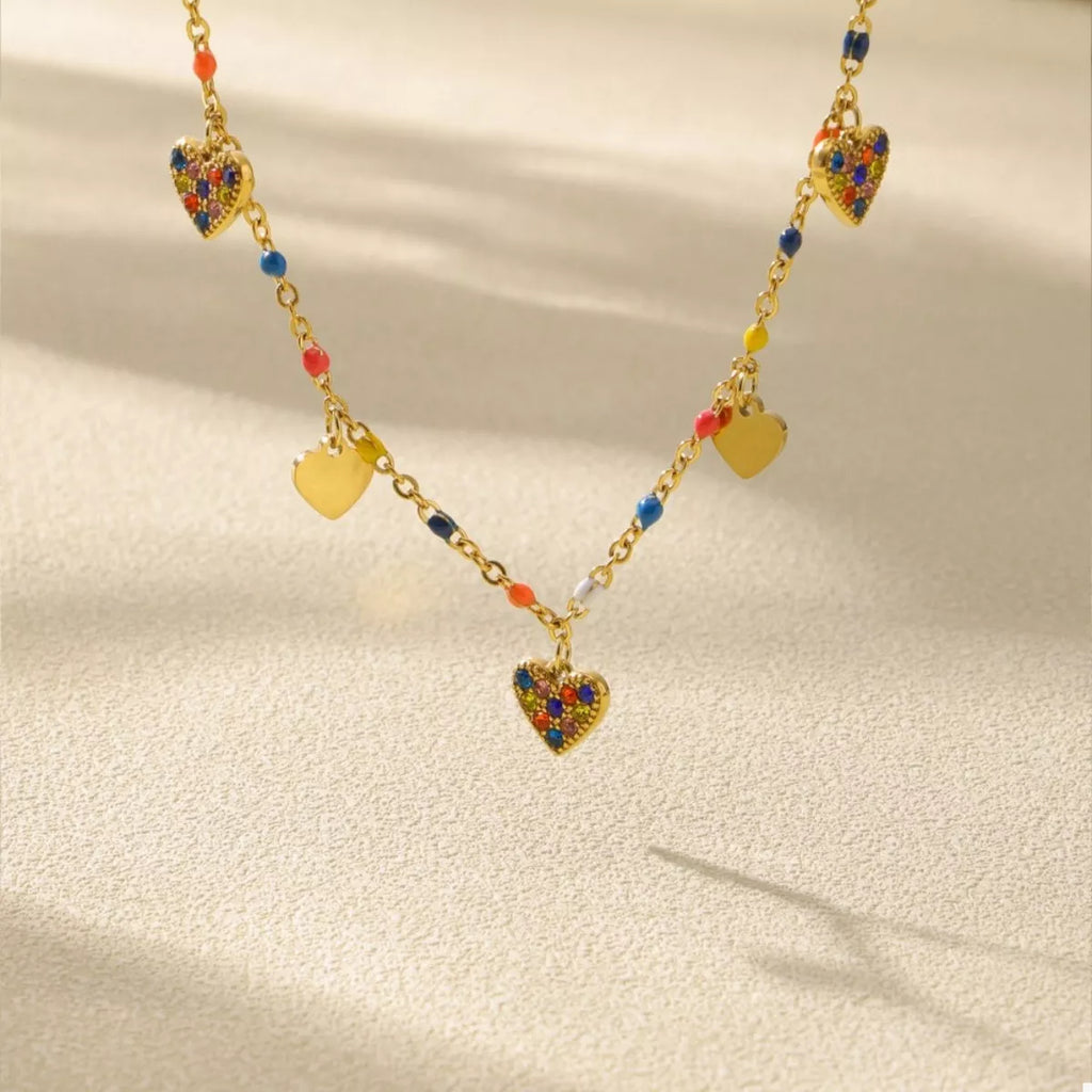 18K Gold-Plated Heart Charm Necklace