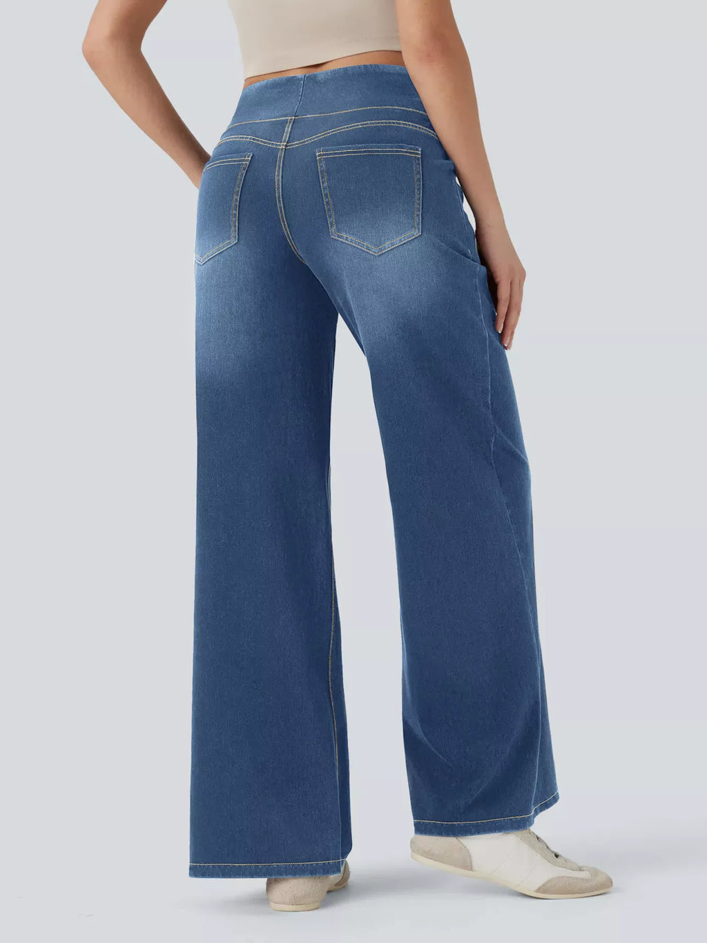 High-Waisted Wide Leg Jeans
