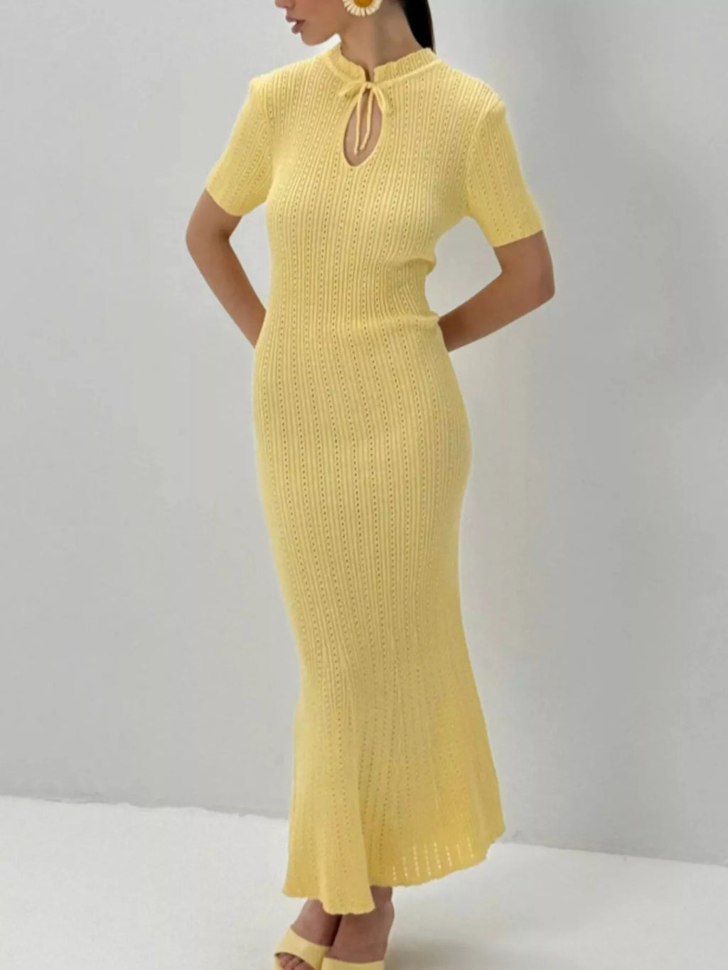 Short Sleeve Knitted Mermaid Dress