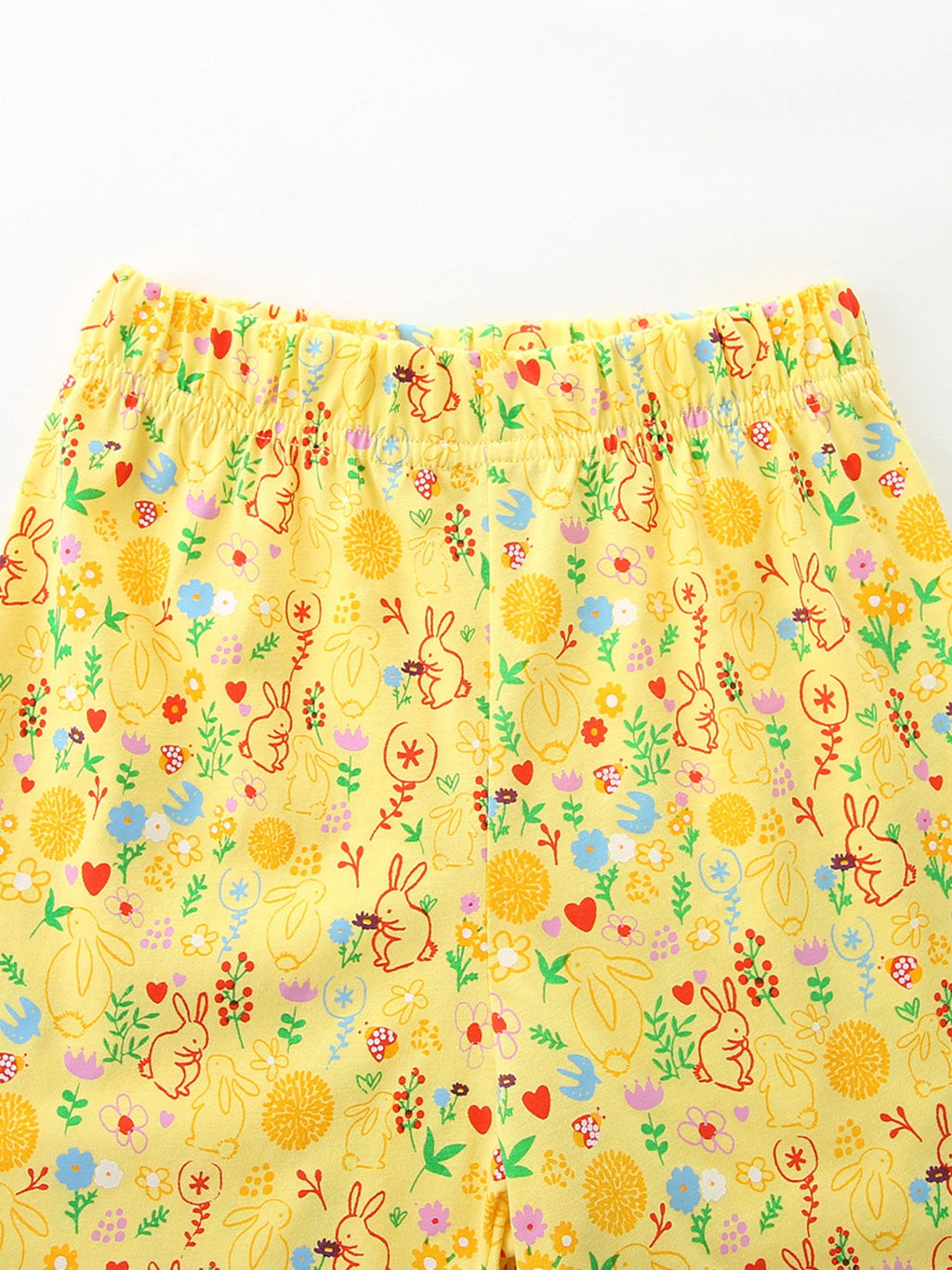 Children's Floral Embroidered Top and Printed Shorts Set