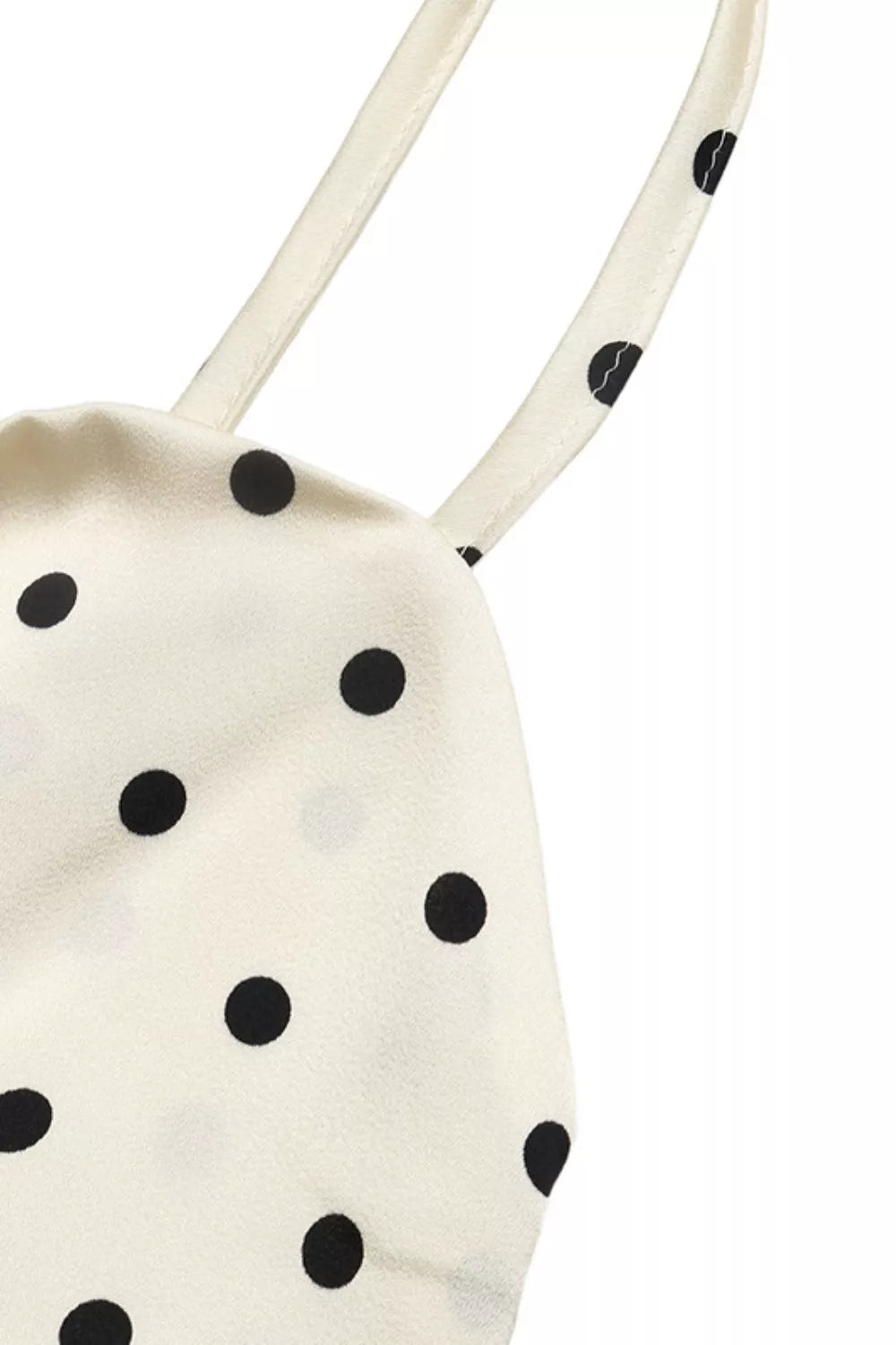 Polka Dot Tie-Front Cutout Maxi Dress