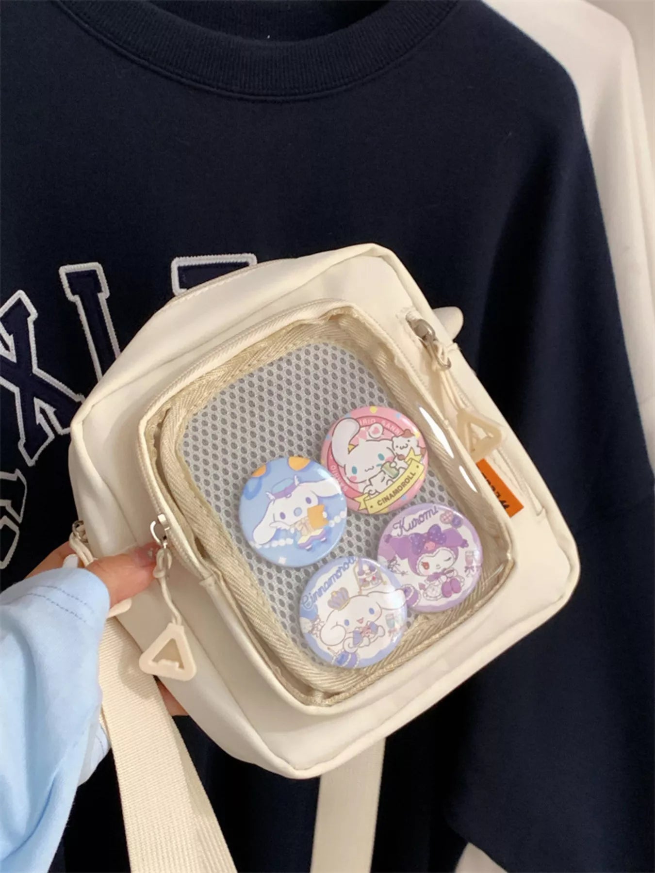 Badge Display Crossbody Bag