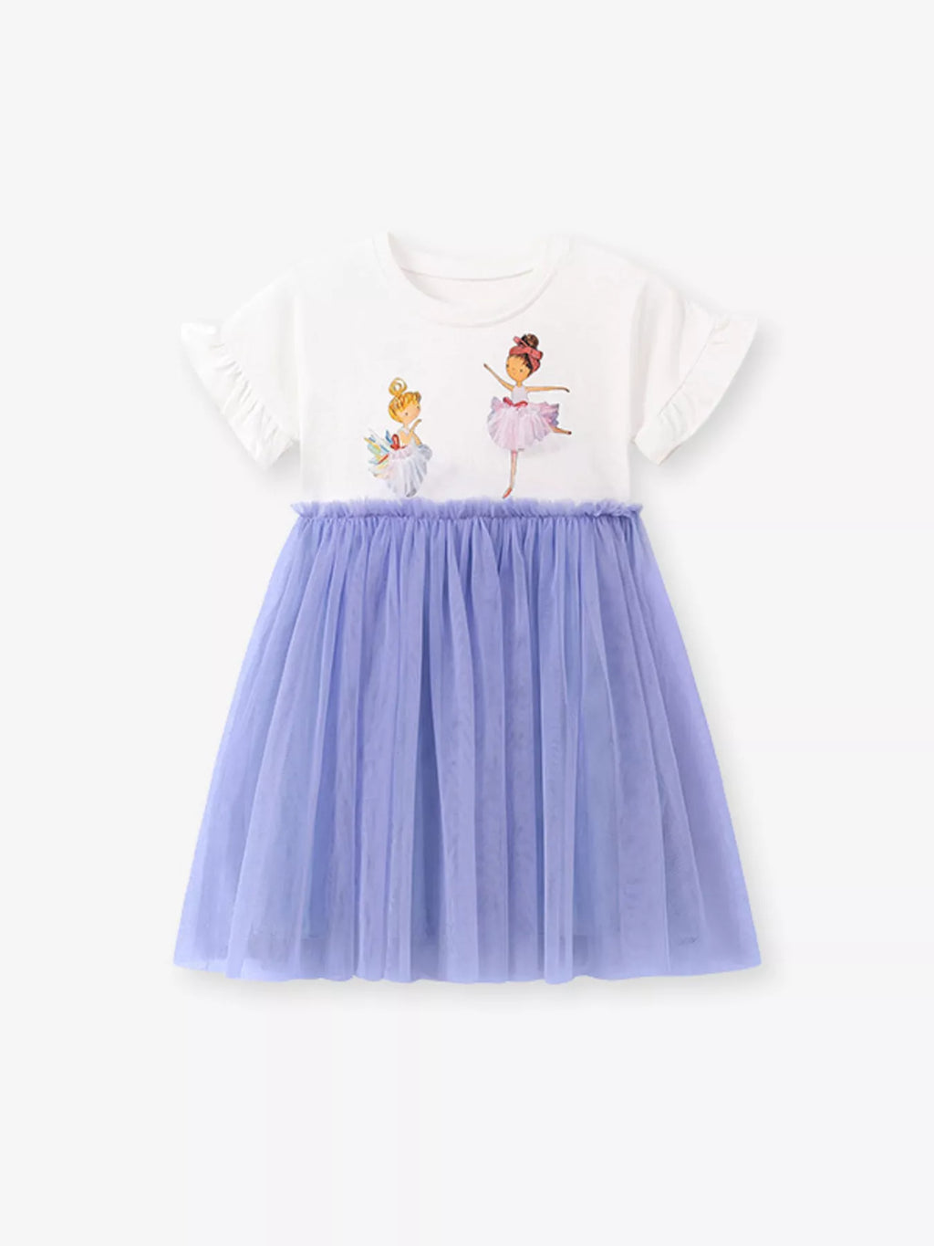 Children's Ballerina Round Neck Tulle Dress