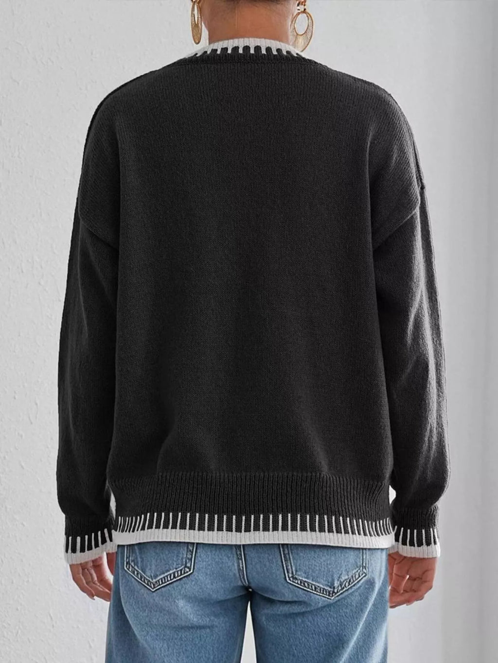 Relaxed Fit Long Sleeve Sweater
