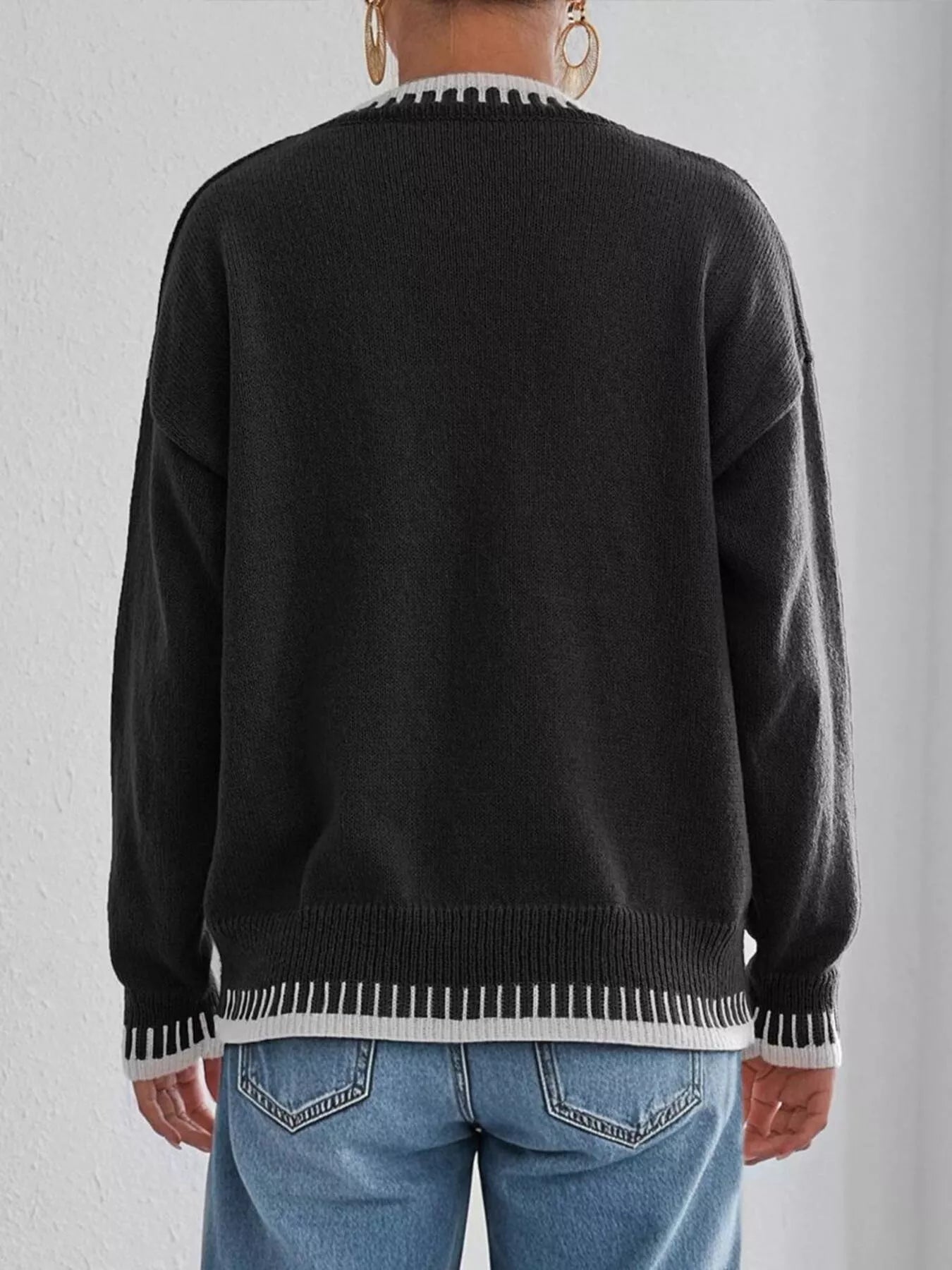 Relaxed Fit Long Sleeve Sweater