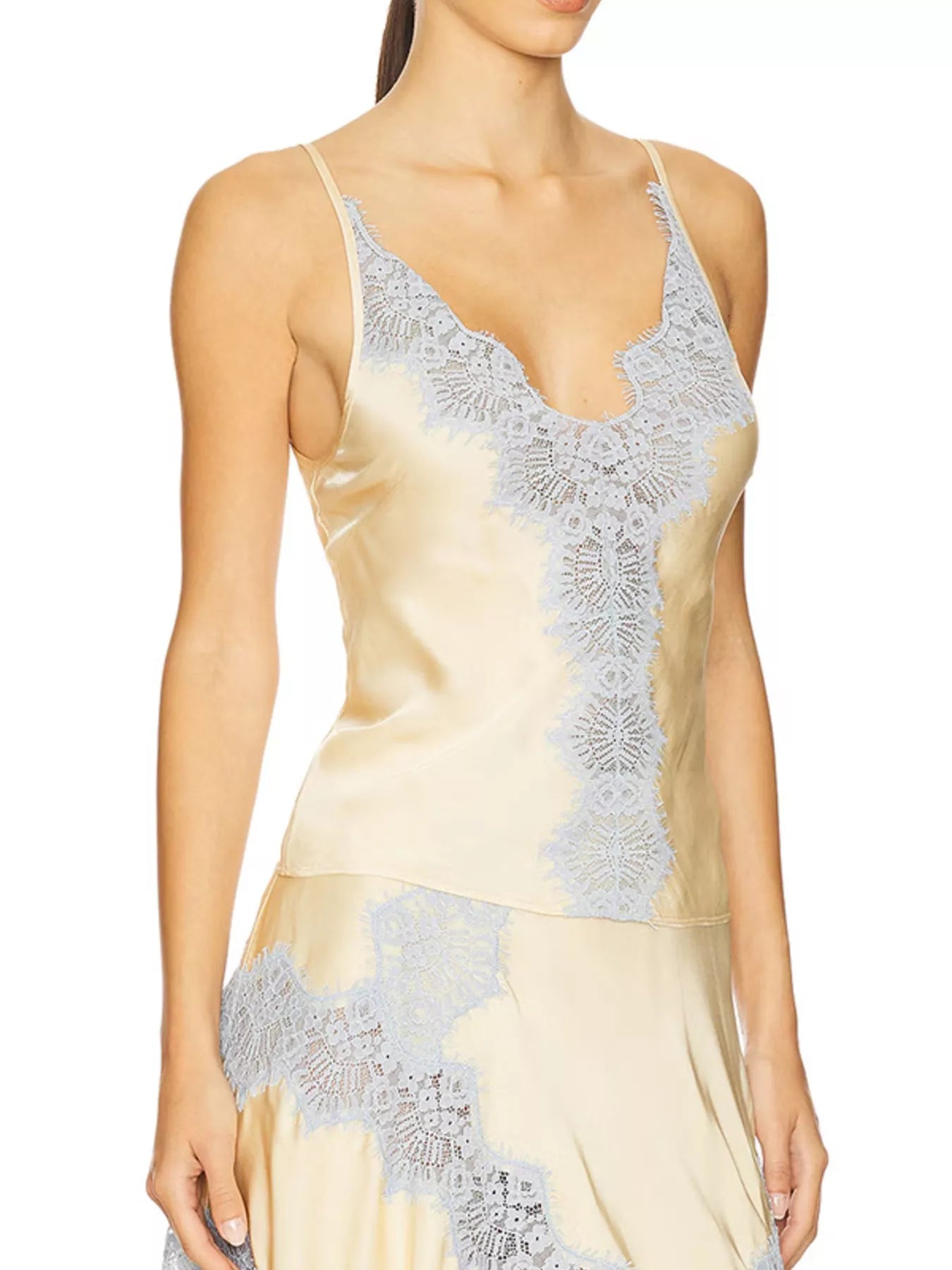 Lace Detail Cami and Skirt Set
