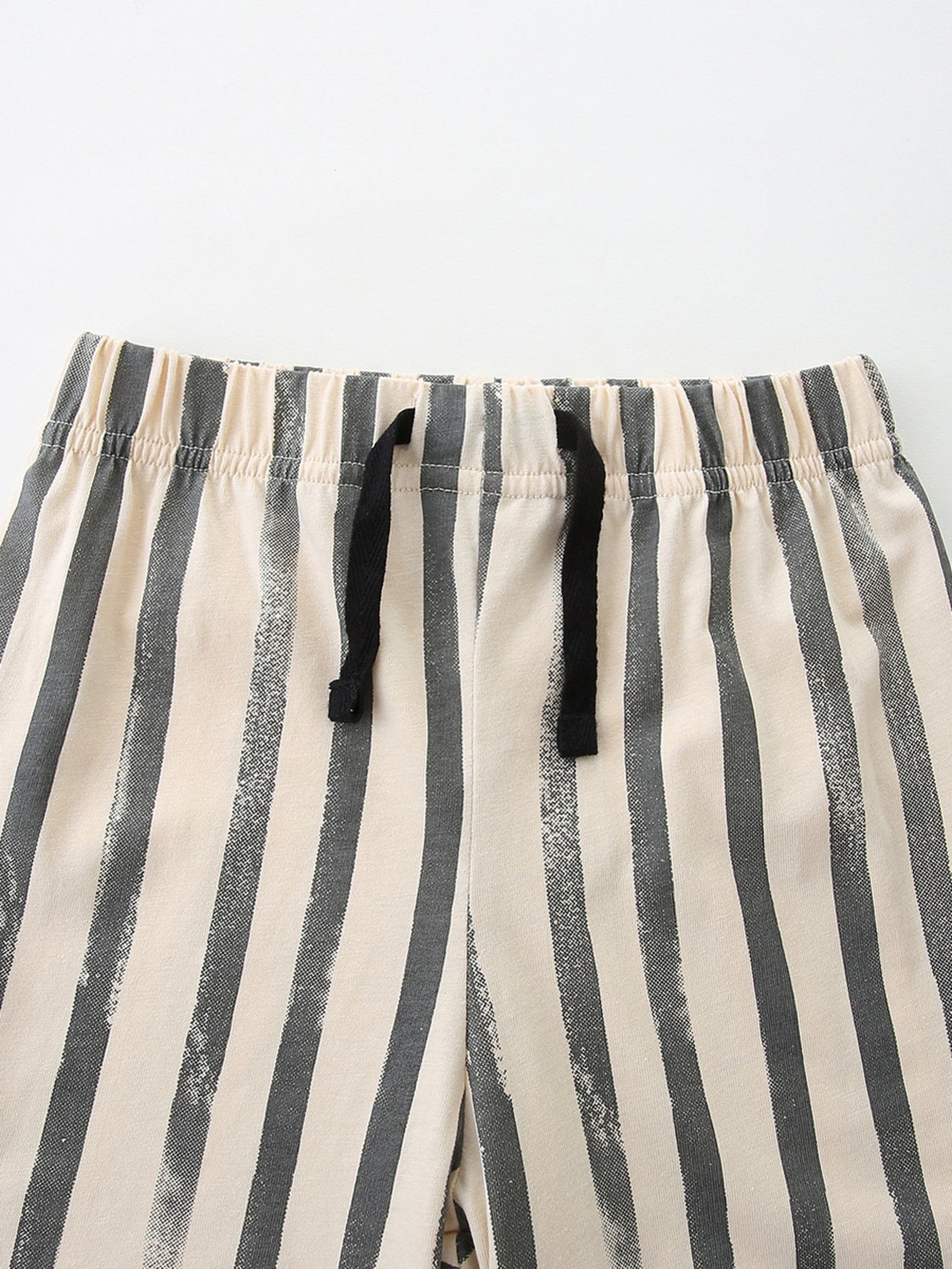 Children's Zebra Short Sleeve Tee and Striped Shorts Set