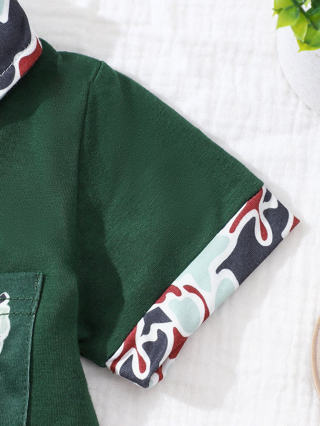Children's Button Detail Polo Shirt & Shorts Set