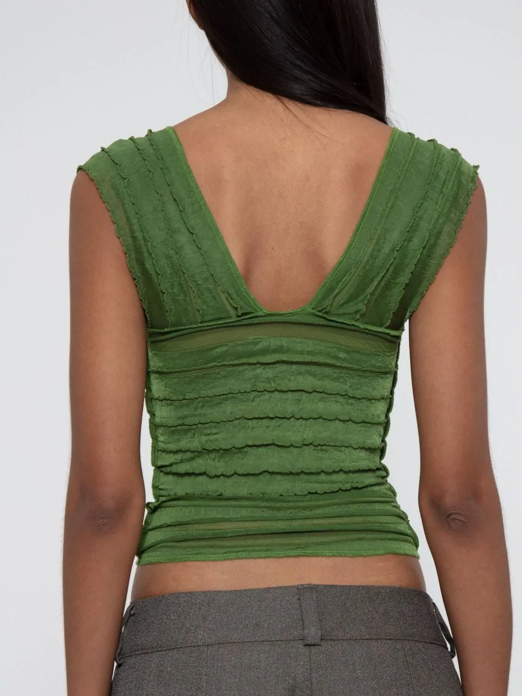 Ruched Solid Tank