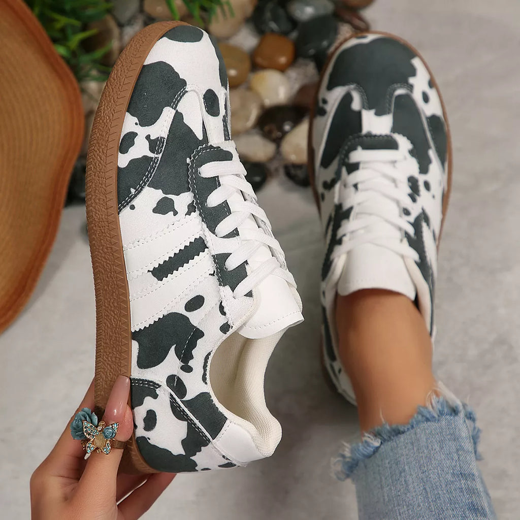 Cow Print Casual Sneakers