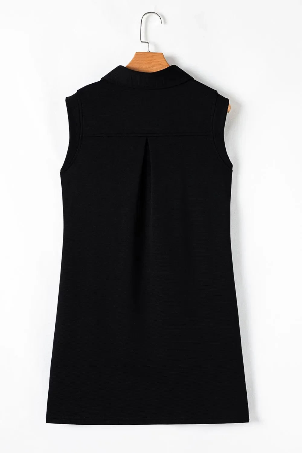 Notched Sleeveless Mini Dress
