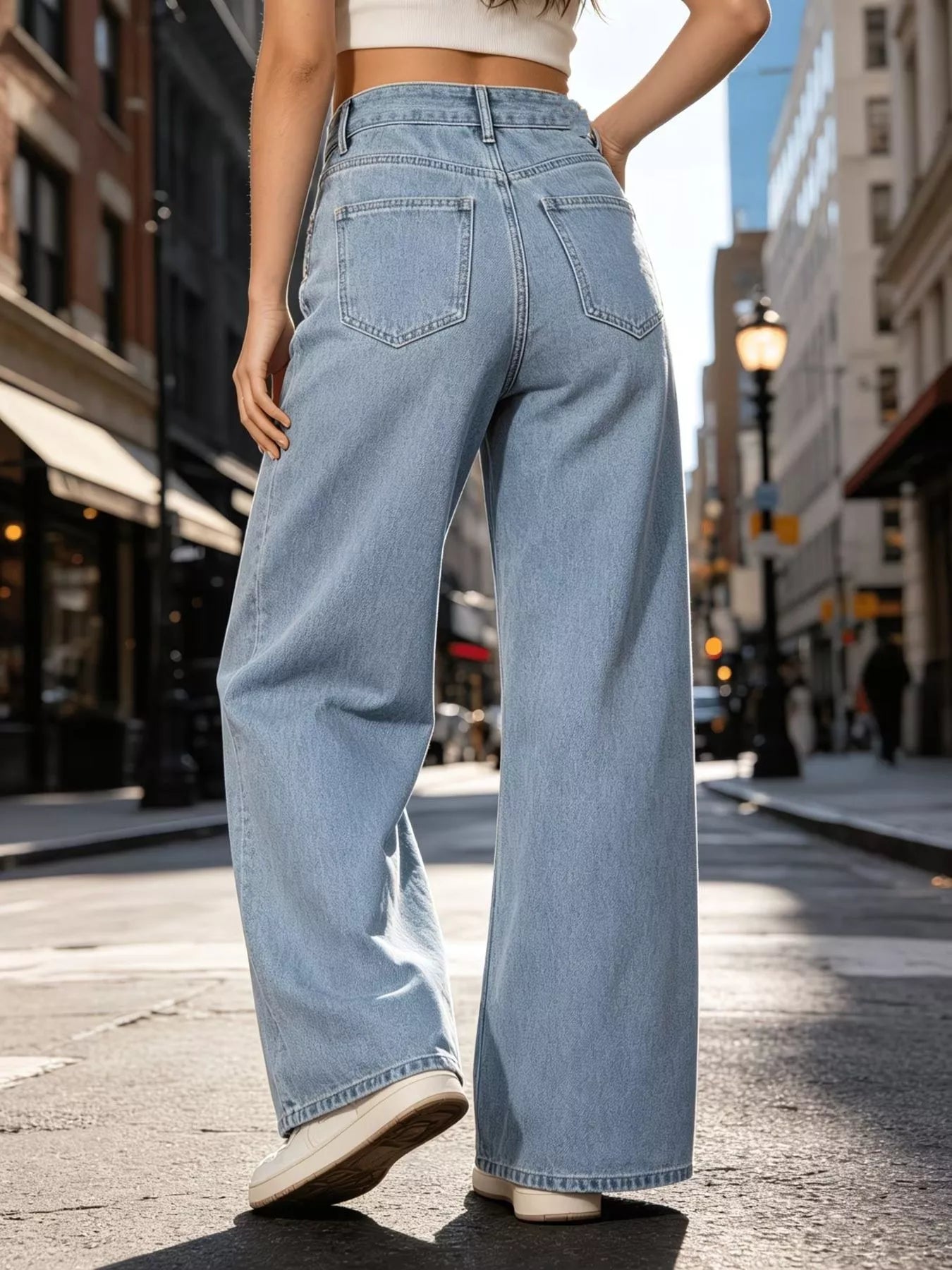 Embellished Wide-Leg Jeans