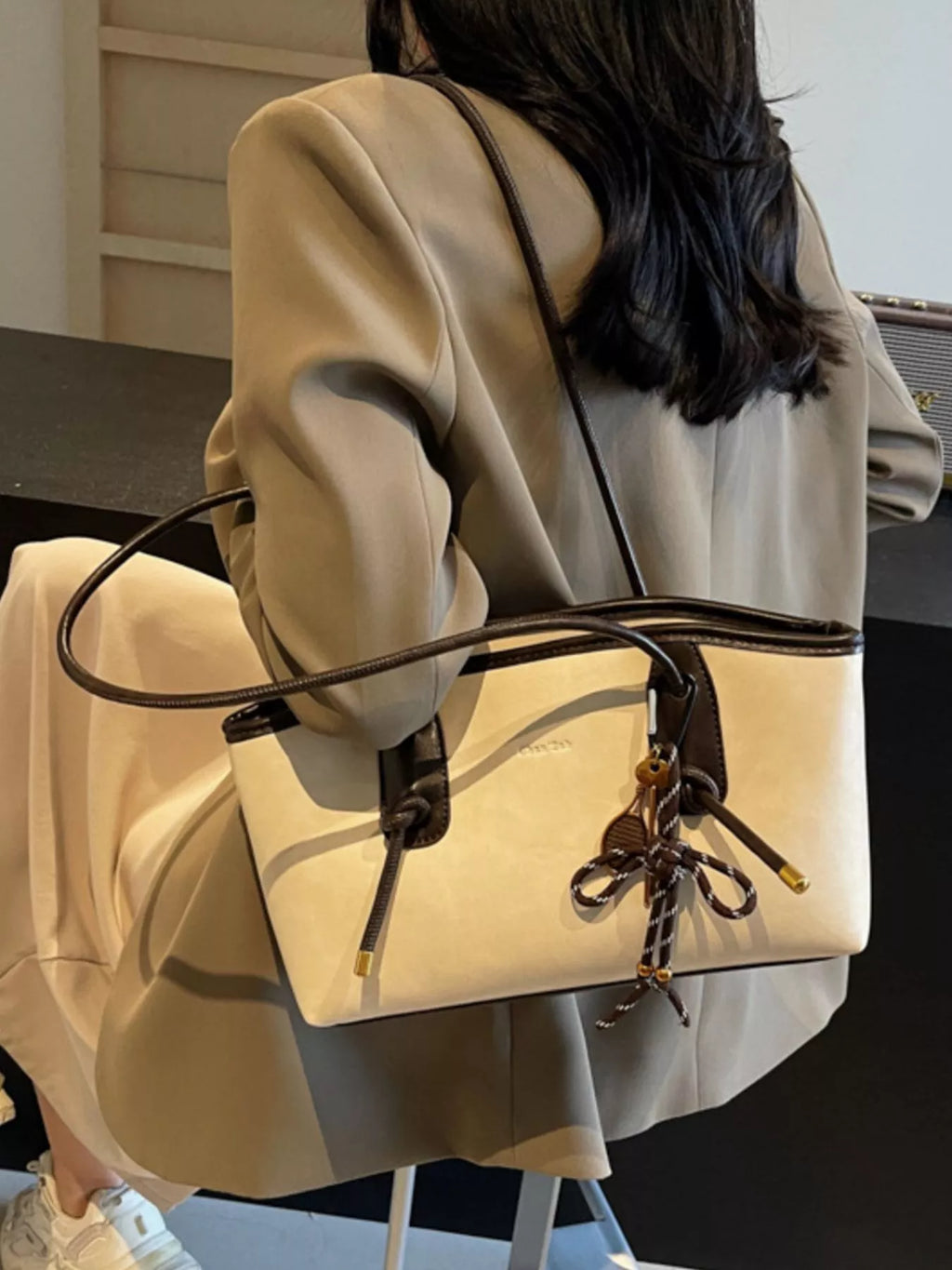 Two-Tone Shoulder Bag