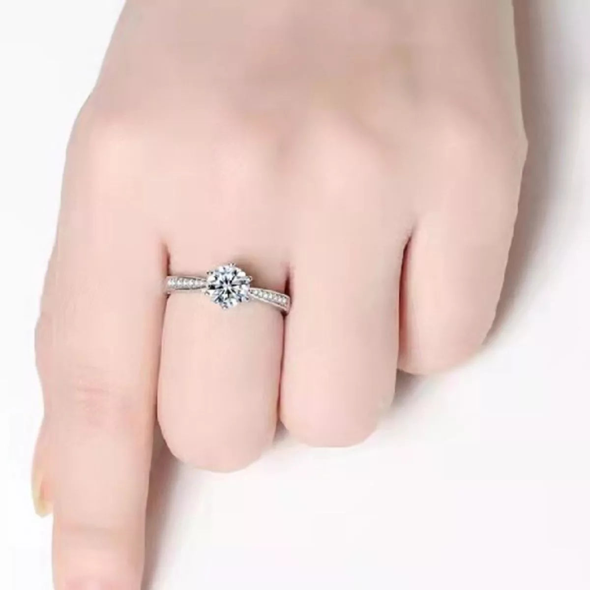 3 Carat Moissanite 925 Sterling Silver Ring