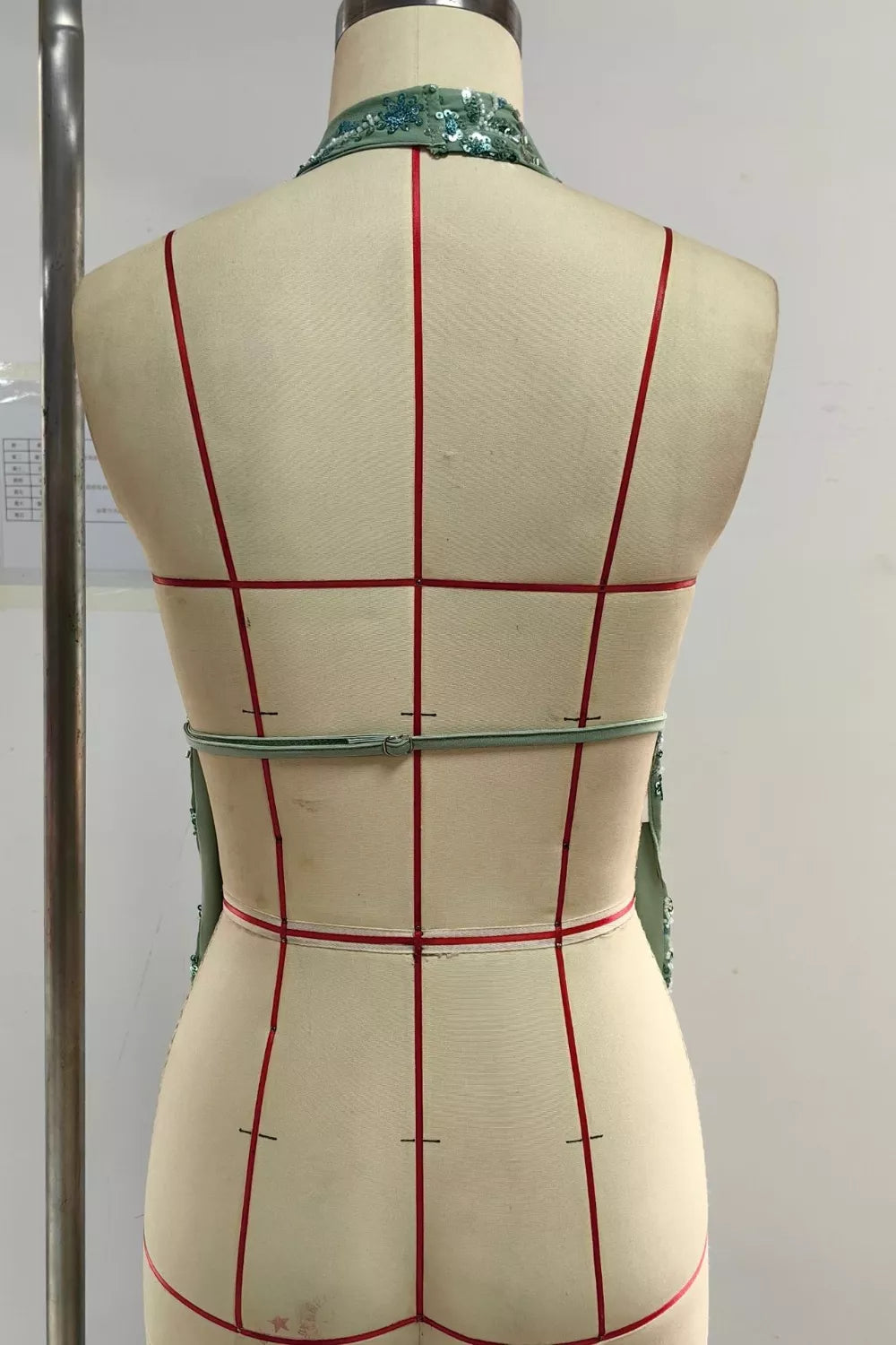 Bead Embellished Halter Neck Tank