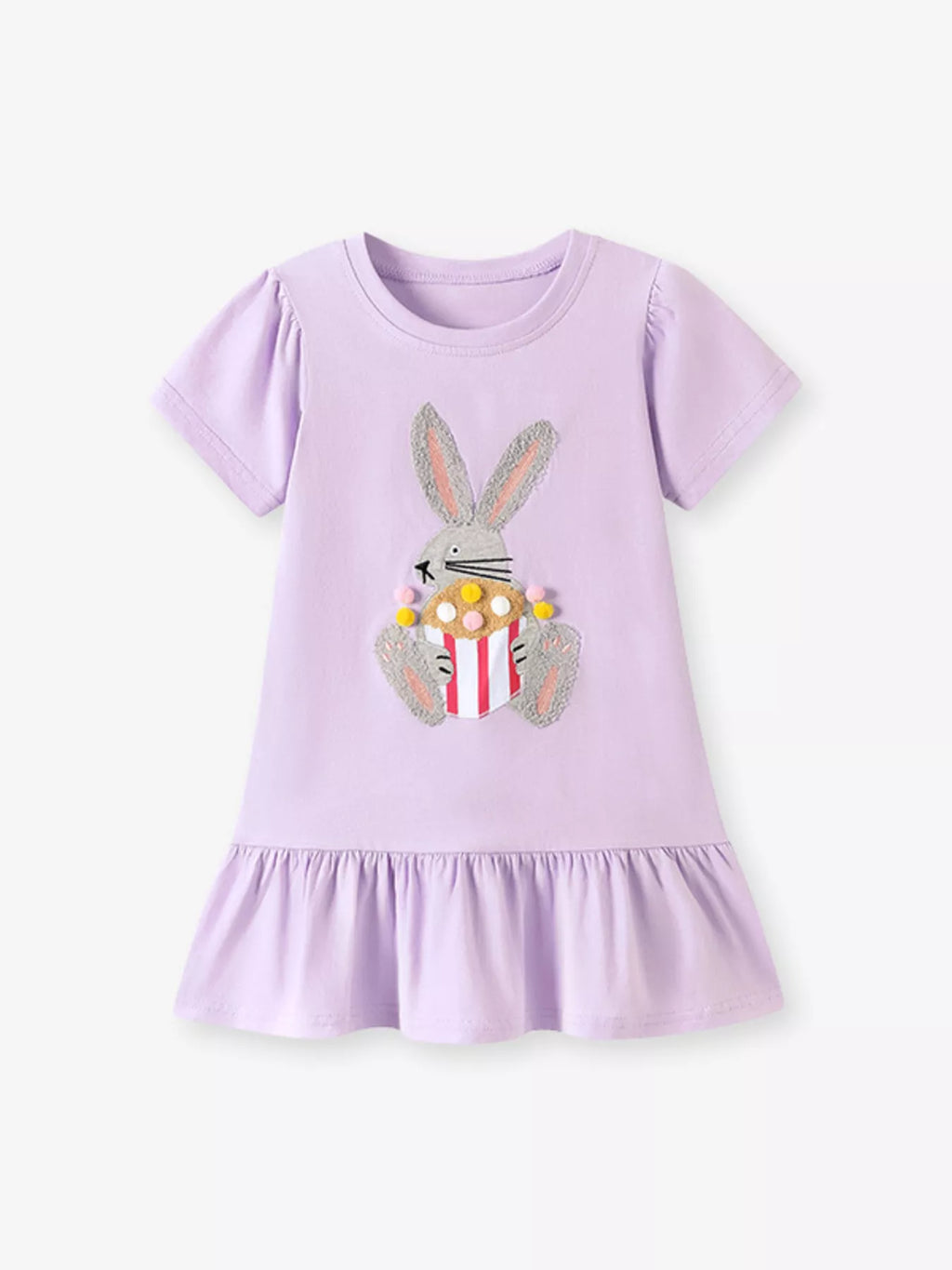 Children's Bunny Ruffled Hem Dress