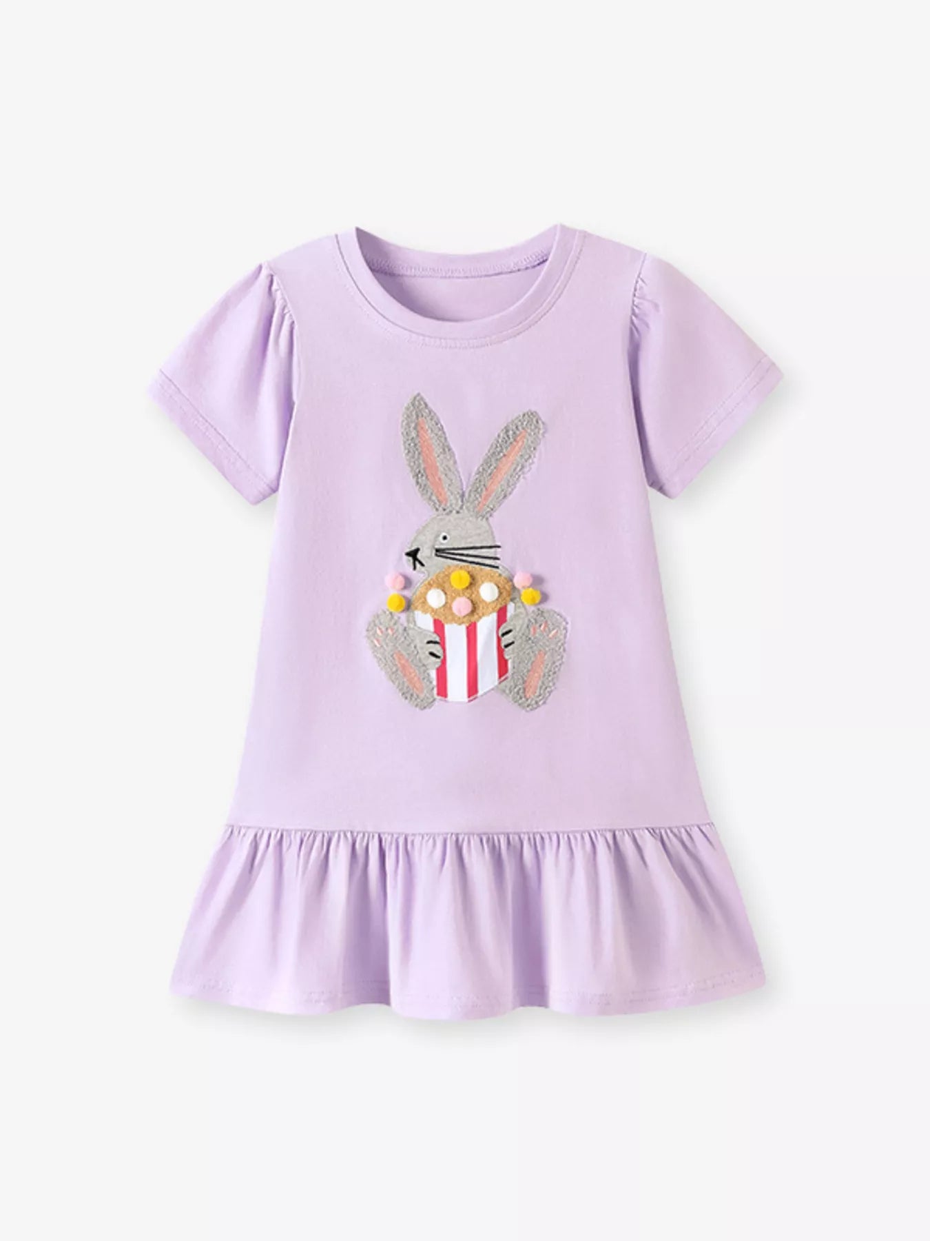 Children's Bunny Ruffled Hem Dress