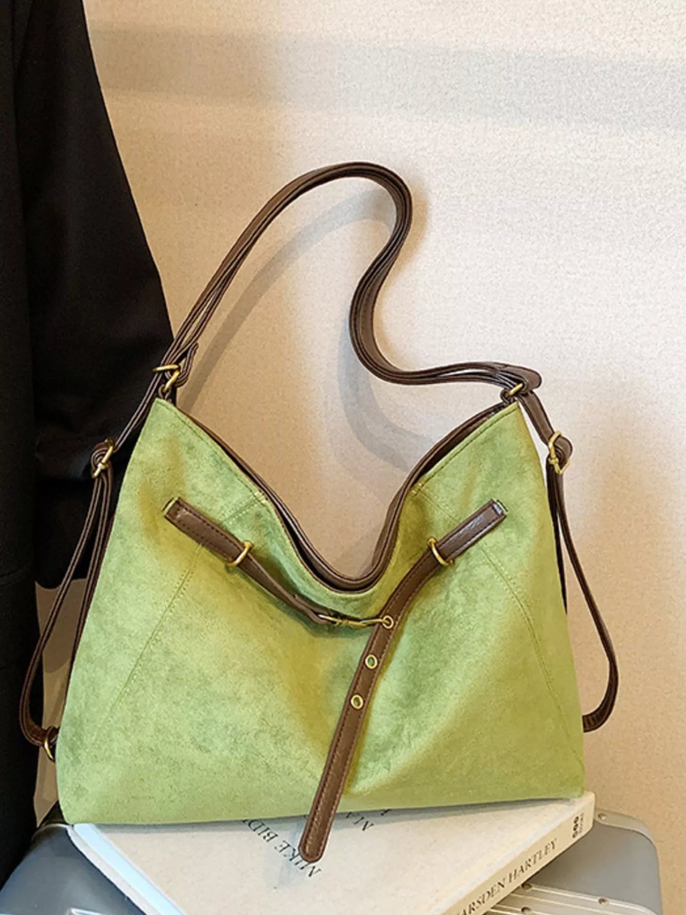 Vintage Suede Tote Bag