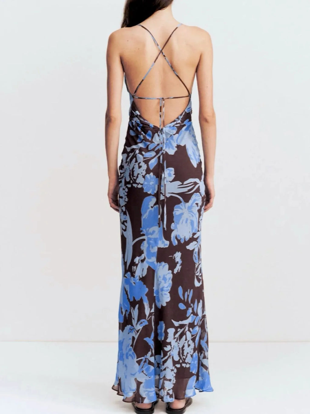 Floral Print Spaghetti Strap Maxi Dress