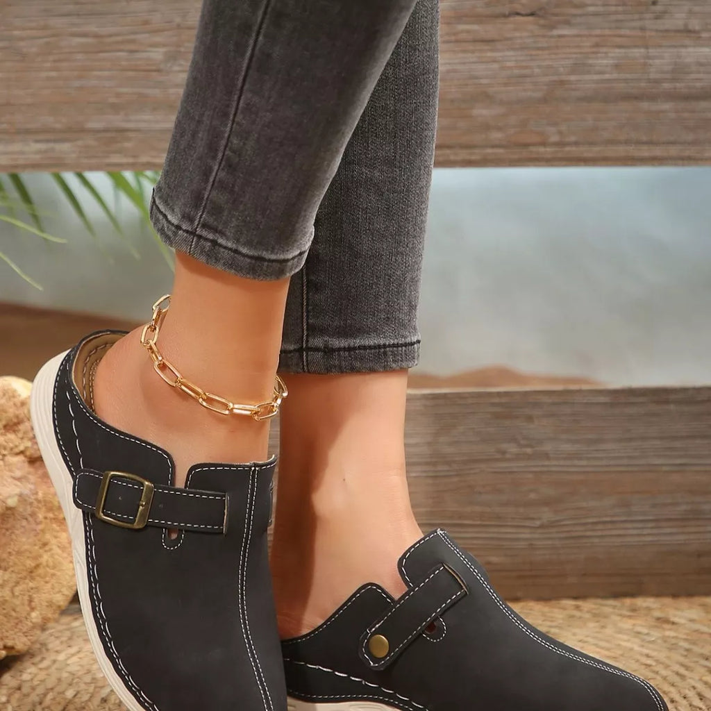 Buckle Accent Slip-Ons