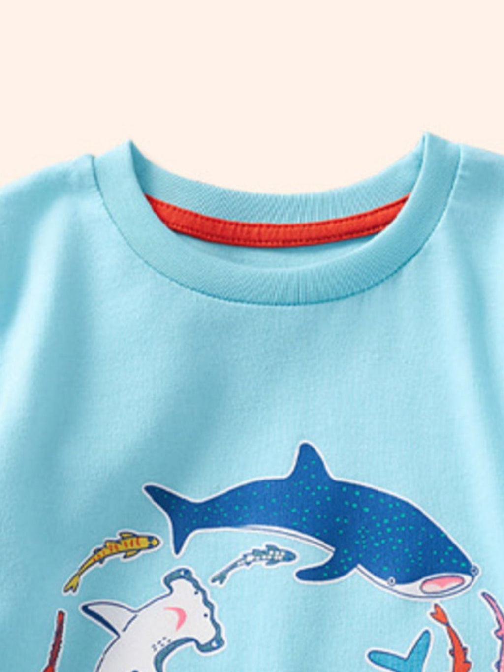 Children's Animal Print Crew Neck Short Sleeve T-Shirt