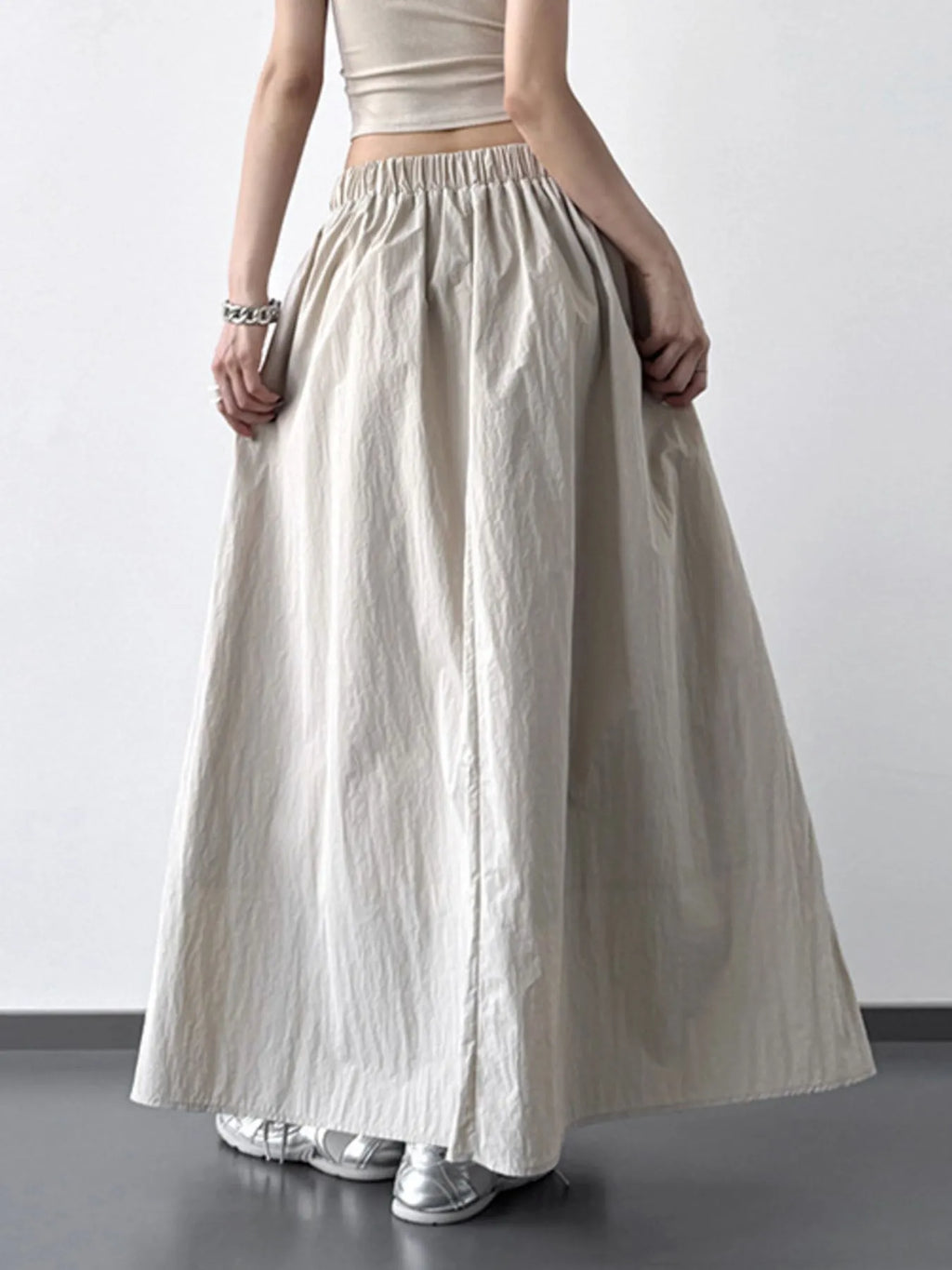 Pleated Maxi Skirt