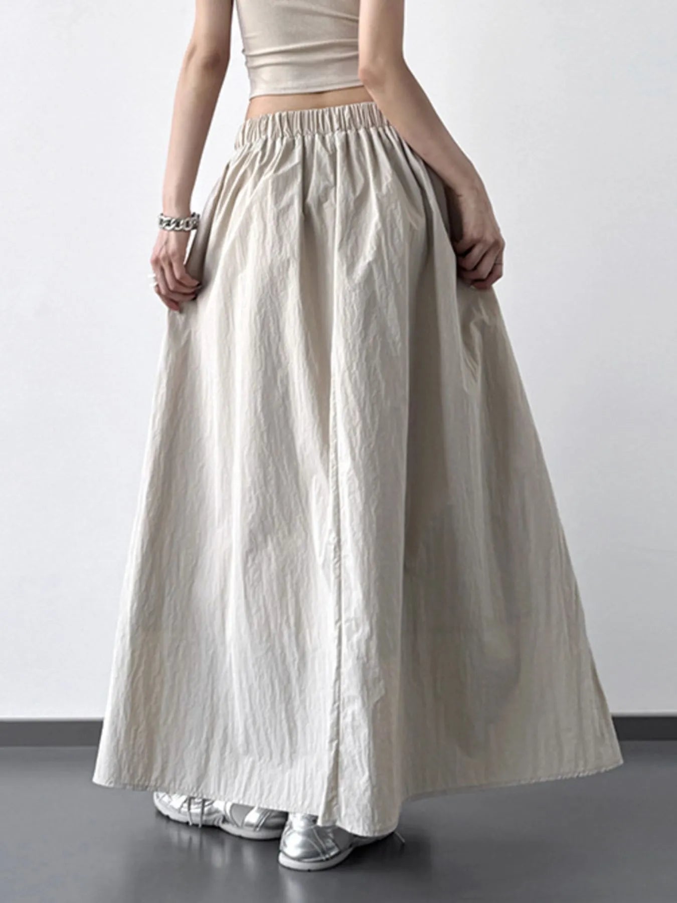 Pleated Maxi Skirt