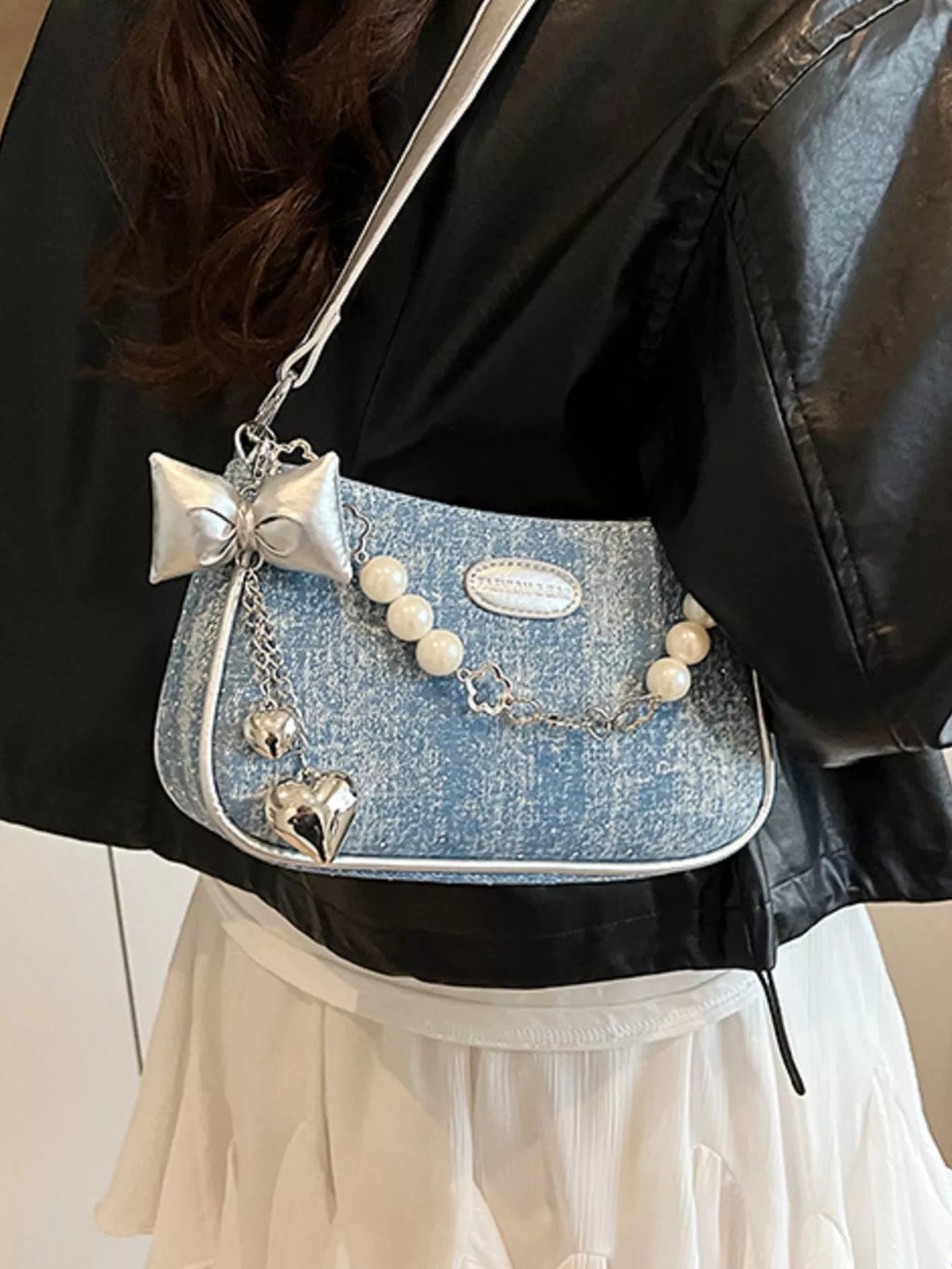 Pearl Chain Shoulder Bag