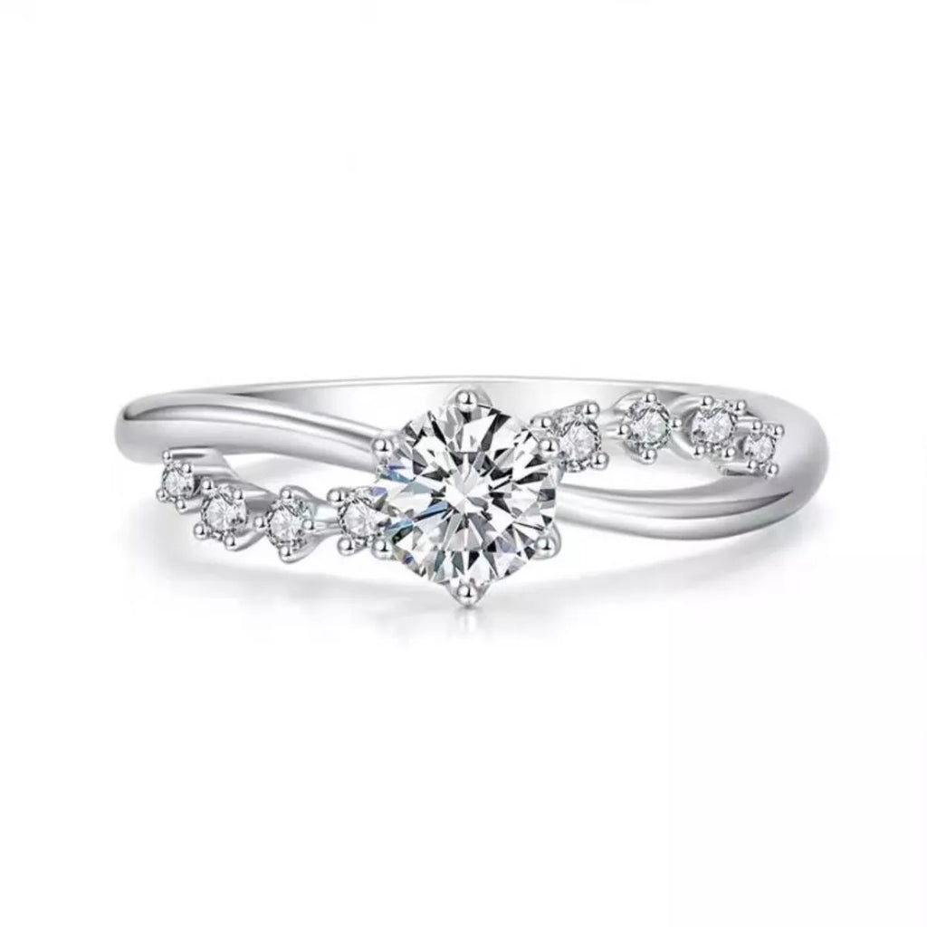 925 Sterling Silver Zircon Ring